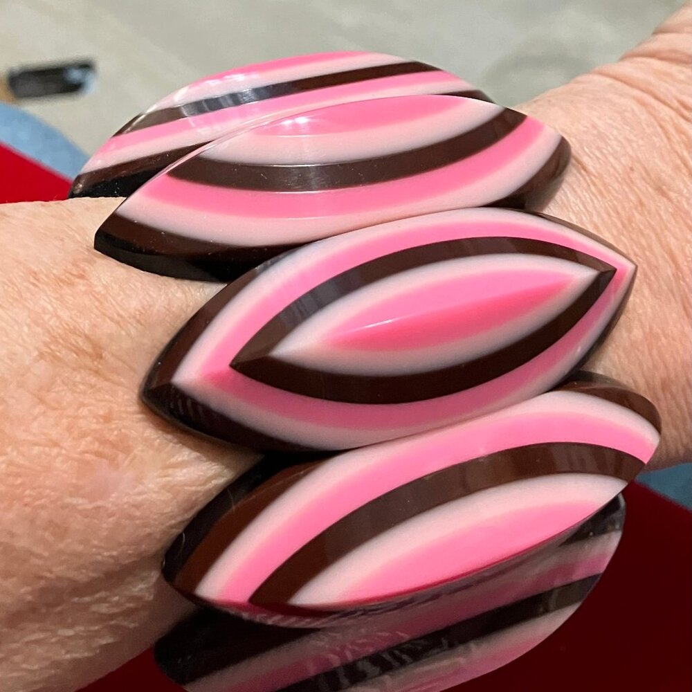 marion godart huge stretch bangle bracelet vintage paris designer